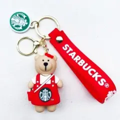 Starbucks キーホルダー　ストラップ付き バッグチャーム 海外
