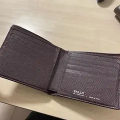 BALLY ダークパープル 二つ折り財布