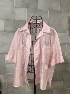 DAZZLE FASHION ピンク 五分袖シャツ