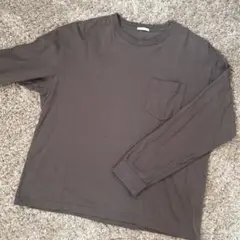 GU ヘビーウェイトクルーネックT チャコール M☆