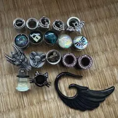 0G(8mm)、2G(6mm)、8G(3mm)拡張 ボディピアスセット