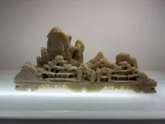 寿山石　彫刻　楼閣山　置物