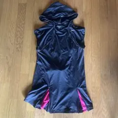 Nike Dri-Fit フード付きランニングウェア L 黒/ピンク