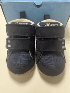 【美品】asics 12cm ハイカット　ネイビー