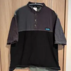 USA製 KAVU ハーフジップ 半袖シャツ グレー/パープル/グリーン