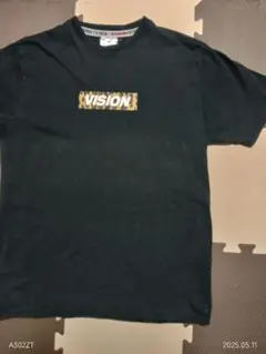 VISION ブラック Tシャツ レオパード柄