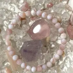 【最終のお値下げ】《Thida stone》高品質ピンクオパール　小粒5〜6ミリ