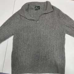 グレー ジップアップ セーター メンズ レディース