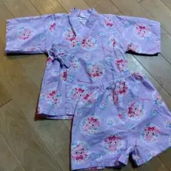 甚平　女の子　100　ボンボンリボン　サンリオ　紫
