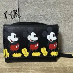 【X-GIRL】エックスガール　Disney ディズニー　ミッキー　三つ折り財布