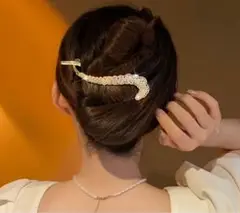 ゴールド アレンジ ヘアコーム 簪 かんざし まとめ髪 髪飾り 和装 ヘアピン