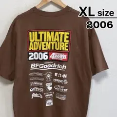 USA古着　2006　Tシャツ　XL　ブラウン　プリント　オフロード　コットン