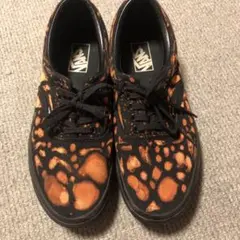 VANS ERA スニーカー リメイク ブラック オレンジ 26.5cm 古着