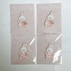 うさぎ ワッペン 4点セット
