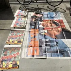 特大ポスター 映画 遠い明日 いしだあゆみ 三浦友和 坊ぼん罷り通る 台風騒動記