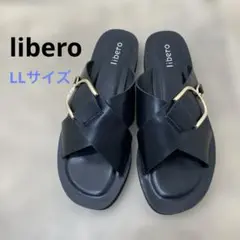 libero クロスベルトサンダル　ブラック　LL