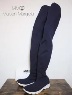 美品/MM⑥ Maison Margiela/ニーハイ♡ソックスブーツ/37