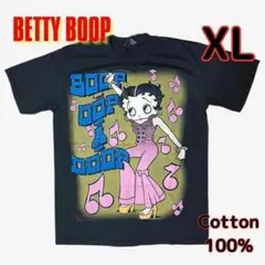 Tシャツ XL 黒 BETTY BOOP ベティ ビッグプリント ダンス 新品