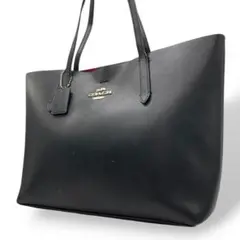 COACH コーチ　トートバッグ　黒　ビジネストート　レザー s45 A4収納