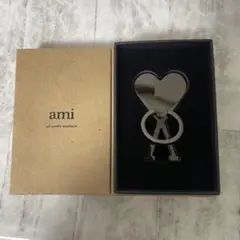 【新品未使用】ami parisスマホリング ハート型 Aロゴ付き