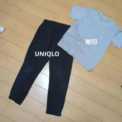 無印Tシャツ、UNIQLOパンツ130セット