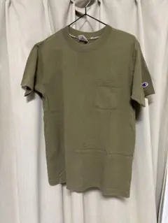 Champion オリーブ Tシャツ ポケット付き