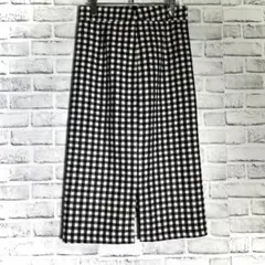 チェック柄 タイトスカート 膝下丈