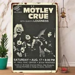 ロック メタルポスター【モトリー・クルー Motley Crue】ブリキ看板 2