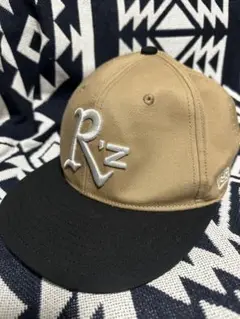 ライズ RYZ R'z 刺繍ロゴ キャップ ベージュ×ブラック フリーサイズ