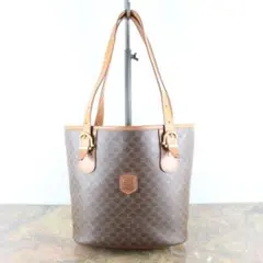 CELINE オールドセリーヌマカダム柄ロゴハンドバッグ