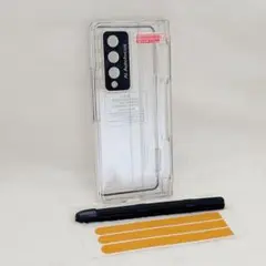 GALAXY Z Fold3W22用クリアケース Sペンホルダー付き
