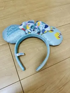 ディズニー ミッキー耳カチューシャ 水色