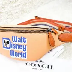 新品✨コーチ ディズニーコラボ ウエストポーチ チャーター ベルト ワールド