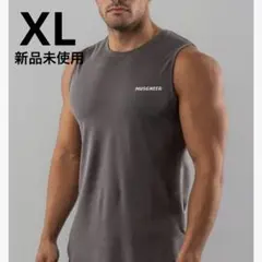 【新品未使用】タンクトップ メンズ グレー　XLサイズトレーニング ノースリーブ