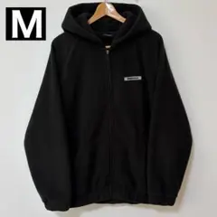 ジップアップパーカー essentials ブラック エッセンシャルズ M