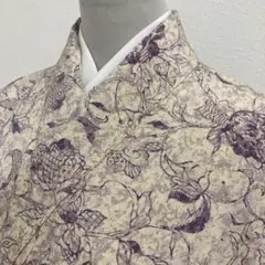 【マ】134u 着物 小紋 唐花模様