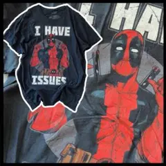 US古着/L デッドプール マーベル 半袖Tシャツ 激レア メンズ 黒 大きめ