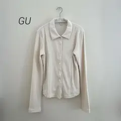 GU トップス カットソー 白 Mサイズ レディース シンプル ガーリー 春