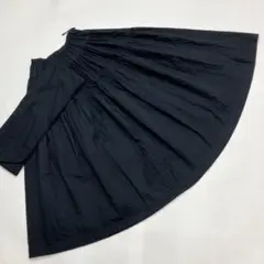 ワンダフルワールド 黒 キルティング サッシュベルト付き スカート