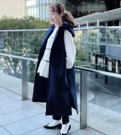 neige ラッフルフーディージレ ネイビー