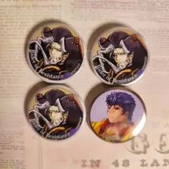 FGO 霊基召喚 缶バッジ レジスタンスのライダー カリギュラ 4個セット