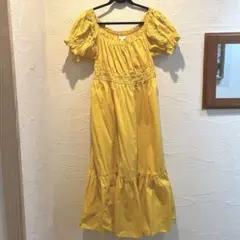 h&m みかん色　サマーコットンワンピース