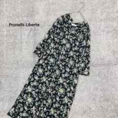 【Prunelle Liberte】スキッパーシャツワンピ 花柄ロング