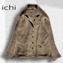 ichi イチ ざっくり ニット カーディガン レディース トップス
