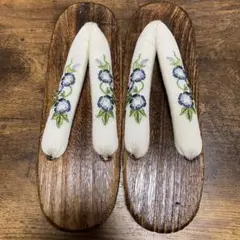 【訳あり】下駄　桐　きなり・朝顔