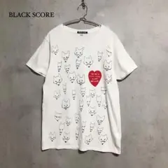 BLACK SCORE ブラックスコア　 キツネ　Tシャツ　カットソー
