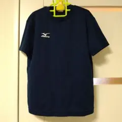 ミズノ Mizuno ネイビー Tシャツ 古着 速乾素材 キッズ 150サイズ