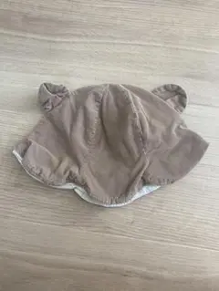 コーデュロイハット ベアー耳付き