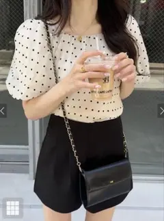 ドット柄シアーバルーンスリーブブラウス[ac2247] グレイル　GRL