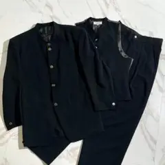【極美品✨】マオカラー スリーピース セットアップ ジョーブジュノー 黒 46